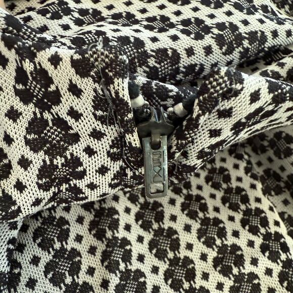 Vintage 60s 70s NWT NOS Sears Polyester Black White Print Shift Dress Shirt XL - Picture 6 of 6